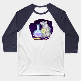 Rat with a magic potion. Starry sky. D20 Baseball T-Shirt